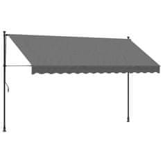 Vidaxl Zložljiva tenda antracit 350x150 cm tkanina in jeklo
