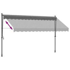 Vidaxl Zložljiva tenda antracit 350x150 cm tkanina in jeklo
