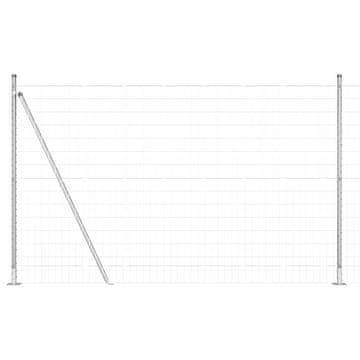 Vidaxl Varjena žična ograja z betonsko podlago 10 x 1,5 m (Š x V)