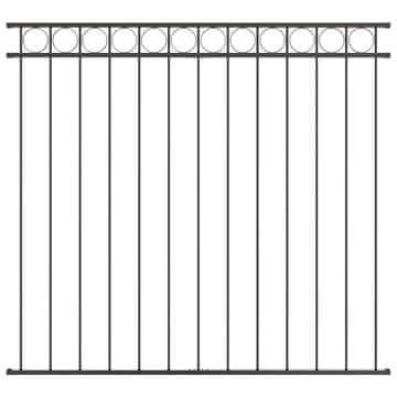 Vidaxl Element Ograje ASSEN Siva 170 x 120 cm Jeklo