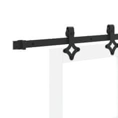 Vidaxl Drsna vrata Bela 61 x 198,5 cm Trden borov les in steklo