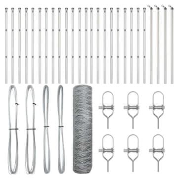 Vidaxl Steber ograje. srebrna 50 x 0,8 m (36 mm mreža) Jeklo