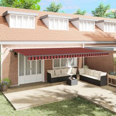 Vidaxl Vlečna tenda oranžna in rjava 600 × 300 cm Poliester