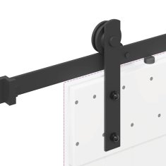 Vidaxl vidaXL Sistem za montažo drsnih vrat 213,5 cm jeklo črne barve