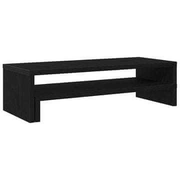 Vidaxl Stojalo za monitor črna hrast 54x22x15 cm inženirski les