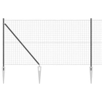 Vidaxl Varjena žična ograja s konicami 10 x 1,2 m (Š x V)