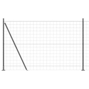 Vidaxl Varjena žična ograja z betonsko podlago 10 x 1,6 m (Š x V)