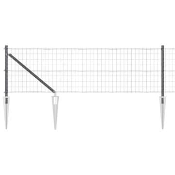 Vidaxl Varjena žična ograja s konicami 25 x 0,6 m (Š x V)