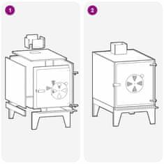 Vidaxl Kuhalna peč za kampiranje Črna 35 x 50 x 60 cm Mlinjeni jeklo