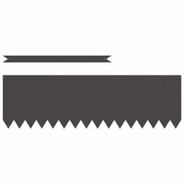 Vidaxl Robovi trave 10 pcs Črna 100 x 0,05 x 30 cm Medenina