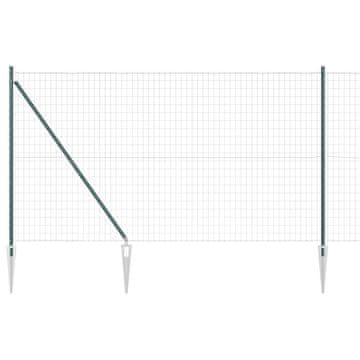 Vidaxl Varjena žična ograja s konicami 10 x 1,6 m (Š x V)