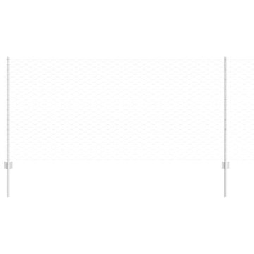 Vidaxl Ograja s stebrom srebrna 1 x 100 m Jeklo