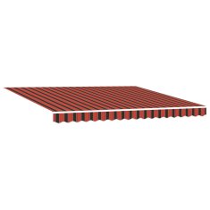 Vidaxl Vlečna tenda oranžna in rjava 350 x 250 cm Tkanina in aluminij