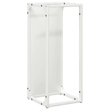 Vidaxl Stojalo za drva White 25x25x60 cm Hladno valjano jeklo