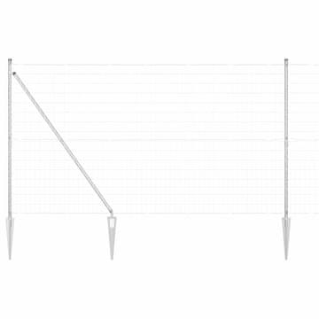 Vidaxl Varjena žična ograja s konicami 10 x 1,5 m (Š x V)