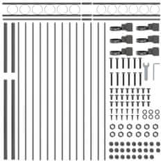Vidaxl Element Ograje ASSEN Siva 170 x 170 cm Jeklo