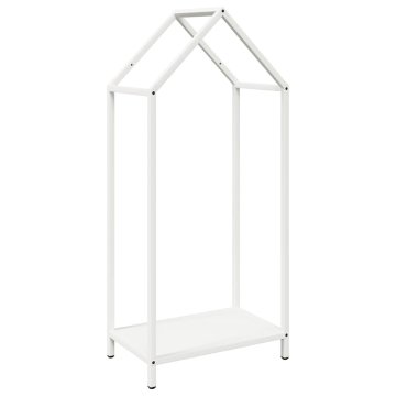 Vidaxl Stojalo za drva belo 40x25x90 cm hladno valjano jeklo