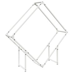 Vidaxl Stojalo za drva White 100x25x100 cm Hladno valjano jeklo