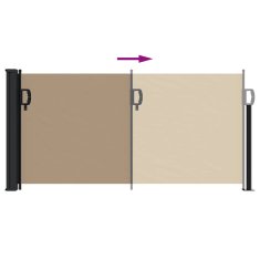 Vidaxl Zložljiva stranska tenda taupe 100x500 cm