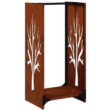 Vidaxl Stojalo za drva 40x30x80 cm vremensko odporno jeklo