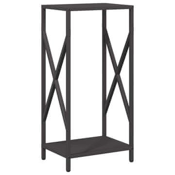 Vidaxl Stojalo za drva črno 34x25x70 cm Hladno valjano jeklo