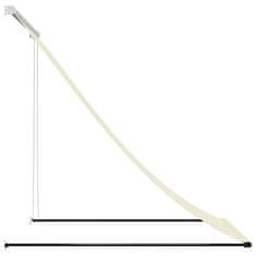 Vidaxl Zložljiva tenda krem 150x150 cm tkanina in jeklo