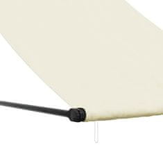 Vidaxl Zložljiva tenda krem 100x150 cm tkanina in jeklo