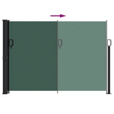 Vidaxl Zložljiva stranska tenda temno zelena 140x500 cm