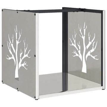 Vidaxl Stojalo za drva 40x40x40 cm nerjaveče jeklo