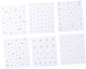 slomart Mikinona 12 listov nalepk za nohte s snežinkami za božič. Samolepilne nalepke za nohte DIY umetnost nohtov z božičnimi motivi. Enostavna uporaba na nohtih.