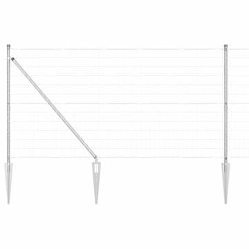 Vidaxl Varjena žična ograja s konicami 10 x 1,2 m (Š x V)
