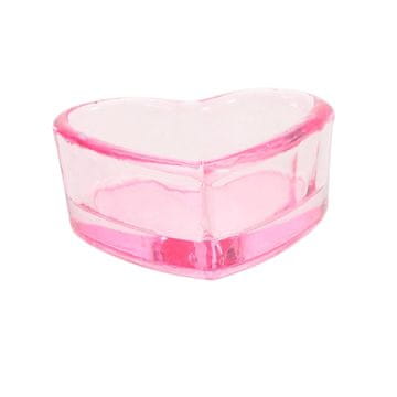 slomart Glas-nagelbürstenschale Herzförmiger Nagel-dappen-becher Maniküre-dekoration Acrylnagel-set Nagellack-flüssigkeitsbehälter