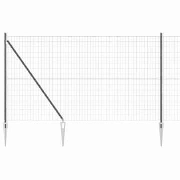 Vidaxl Varjena žična ograja s konicami 10 x 1,5 m (Š x V)
