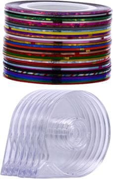 slomart Nagelkunst Streifenband 38 kosov Nailart Tape linija samolepilna transparentna in zlata srebrna za domačo manikuro dekoracijo nohtnega salona