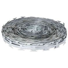 Vidaxl Žica z rezilom srebrna 5000 x 1,9 cm Pocinkano jeklo
