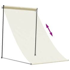 Vidaxl Zložljiva tenda krem 100x150 cm tkanina in jeklo