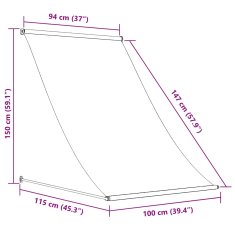 Vidaxl Zložljiva tenda 100x150 cm antracitna