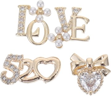 slomart FRCOLOR 4 kosi okraski za nohte z bisernim dizajnom, DIY dekoracije za nail art, manikurni nakit, potrebščine za nohtne salone, manikurne nalepke za ustvarjalno oblikovanje nohtov