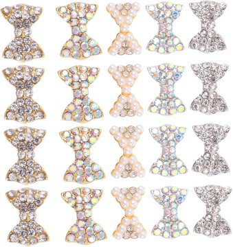 slomart 50 kosov delov Nail Art metuljček pentlja čare okrasnih kamnov za DIY dekoracijo nohtov glamurozni konici nohtov okrašeni za dame in nohtni salon