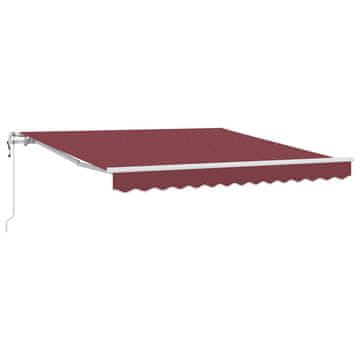 Vidaxl Avtomatsko zložljiva tenda bordo 300x250 cm
