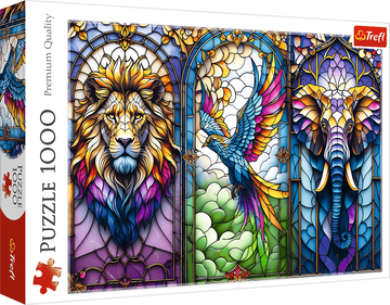Trefl Puzzle Vitraž z živalmi 1000 kosov