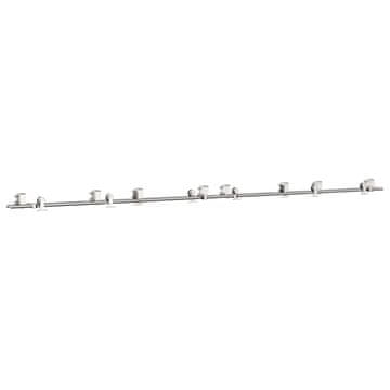 Vidaxl Oprema za drsna vrata 366 cm nerjaveče jeklo srebrne barve