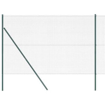 Vidaxl Sistem za pritrditev varjene žične ograje 25 x 1,5 m Zelena