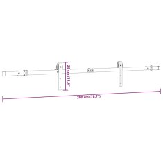Vidaxl vidaXL Sistem za montažo drsnih vrat, 200 cm, jeklo, črne barve