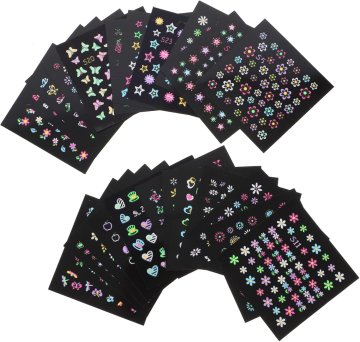 slomart FRCOLOR 24-delni komplet nalepk za nohte - Nalepke za nail art z modnim dizajnom za ženske