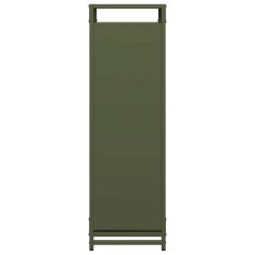 Vidaxl Stojalo za drva olivno zelena 90x28x90 cm hladno valjano jeklo