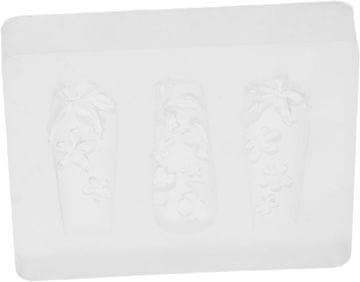 slomart Silikonski kalup za nail art, okraski s cvetjem, za večkratno uporabo, trpežen kalup za DIY okrasitev nohtov in izdelavo nakita