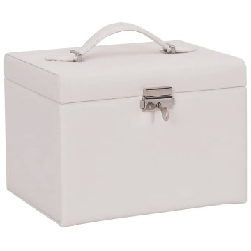 Vidaxl Škatla za nakit 4plastmi in ogledalom ki jo je mogoče zakleniti