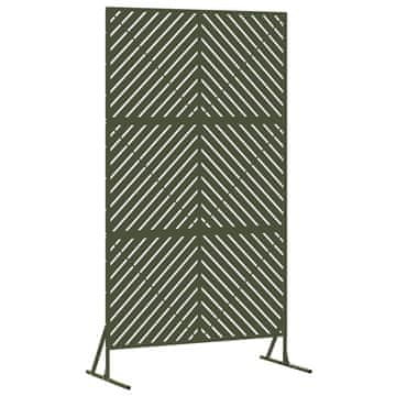Vidaxl Zaslonska zaščita Olivna 100 x 50 x 180 cm Jeklo