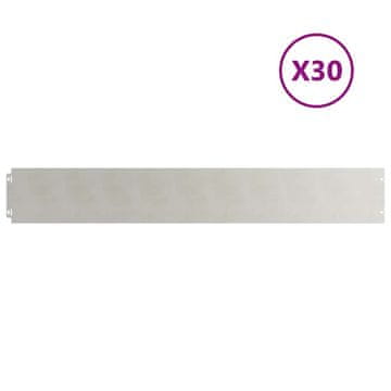 Vidaxl Robniki za trato 30 kosov 15x103 cm iz nerjavečega jekla